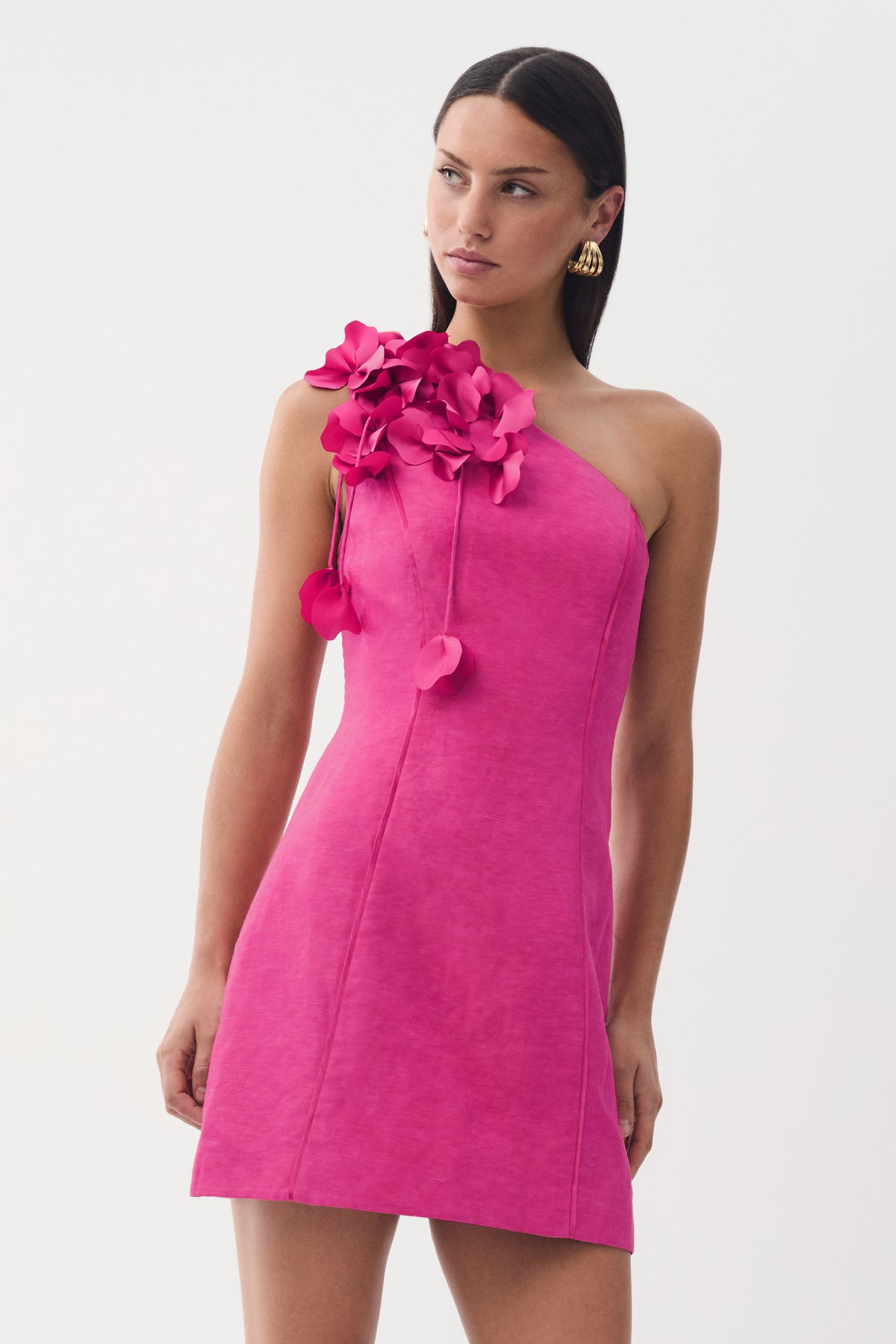 Camille Mini Dress - Cerise Pink