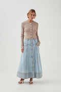 Coast Denim Midi Skirt - Light Sky Wash