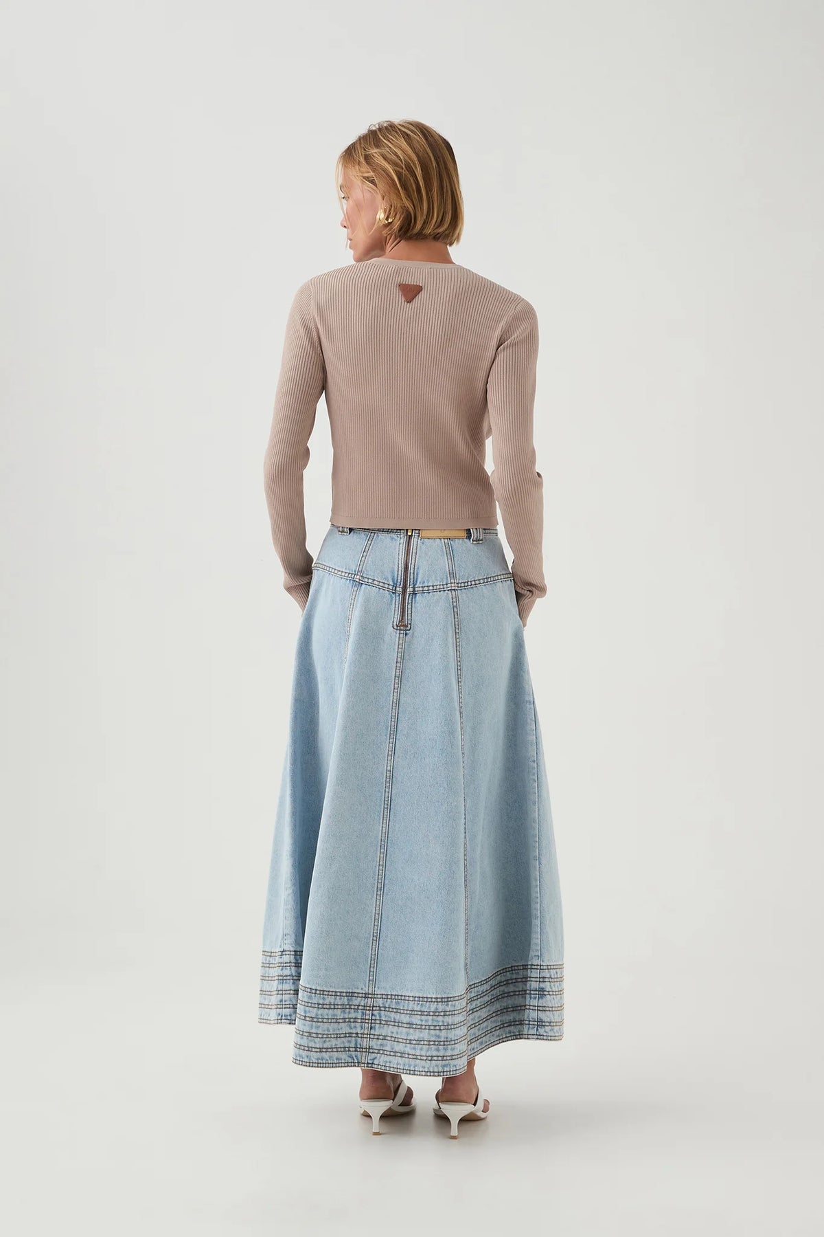 Coast Denim Midi Skirt - Light Sky Wash