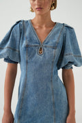Juno Denim Mini Dress - Coastal Wash