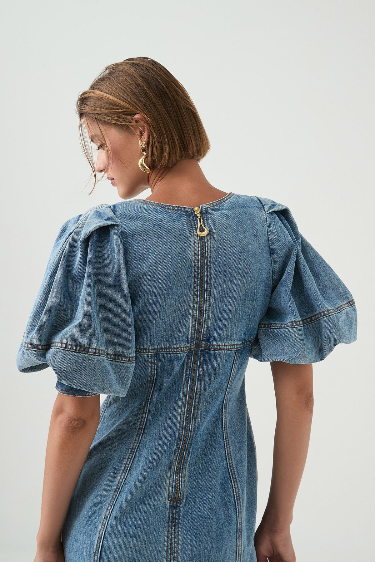 Juno Denim Mini Dress - Coastal Wash
