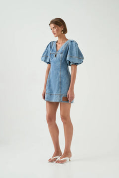 Juno Denim Mini Dress - Coastal Wash