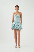 Splendour Mini Dress - Silver Blue