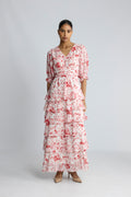 Noorie Blur Print Dress - Röd