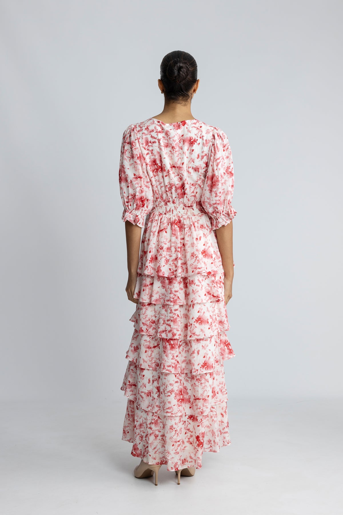 Noorie Blur Print Dress - Röd