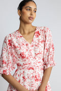 Noorie Blur Print Dress - Röd