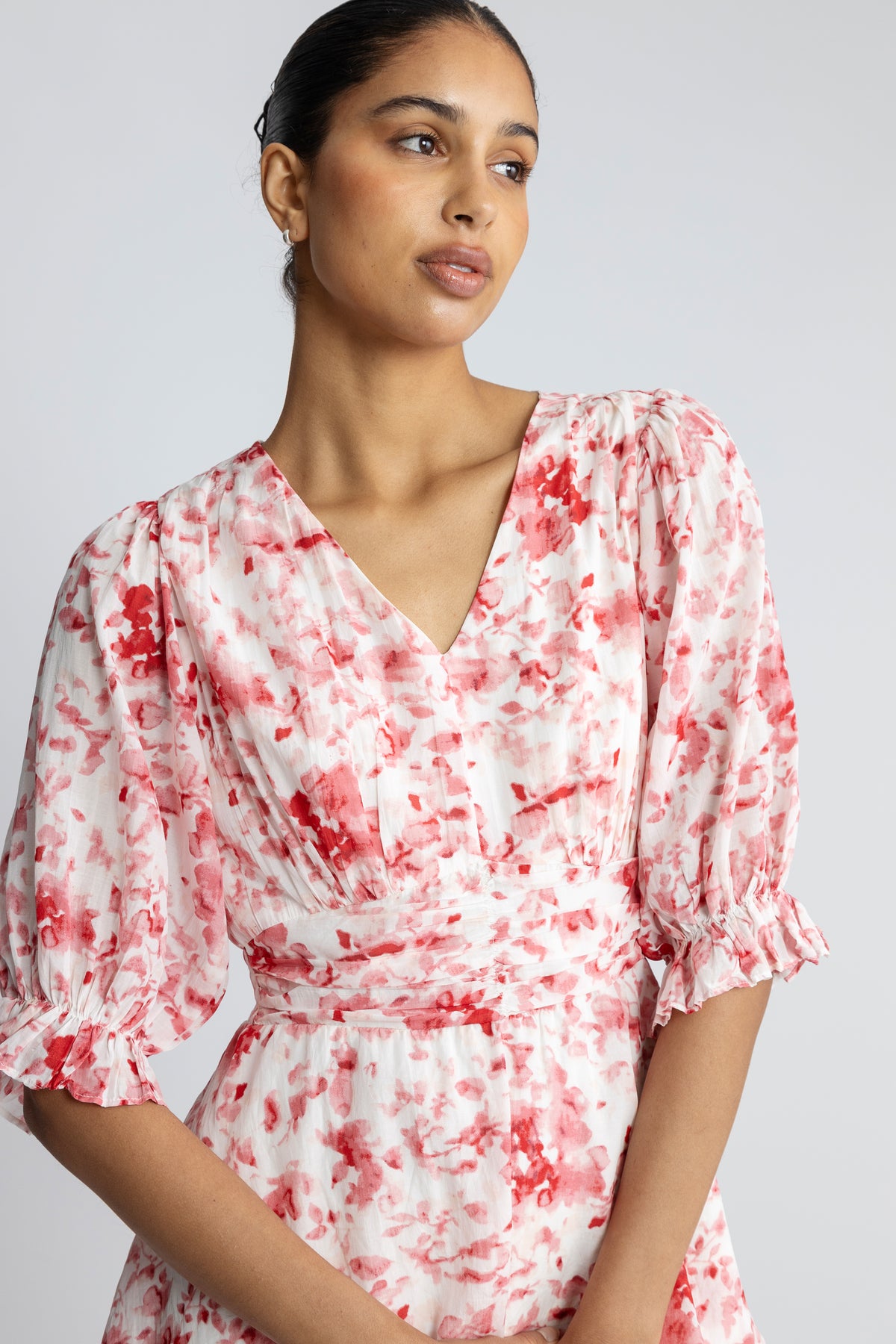 Noorie Blur Print Dress - Röd