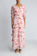 Noorie Blur Print Dress - Röd