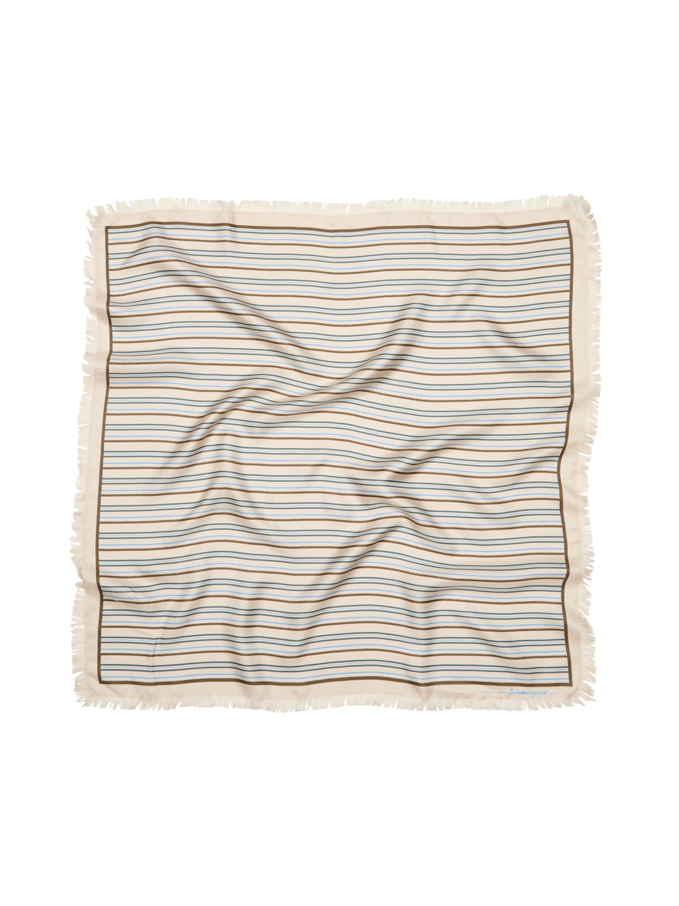 Scallopia Striped Sia Scarf - Birch White