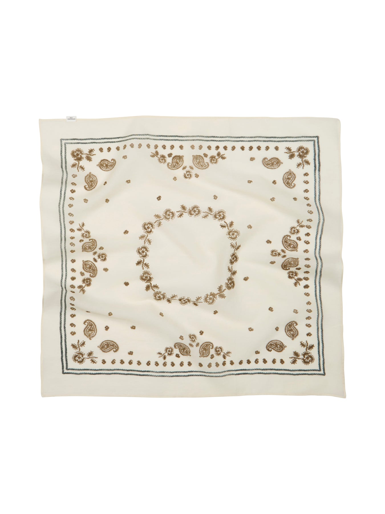 Bloom Paisley Cotta Scarf - Birch White