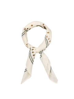 Bloom Paisley Cotta Scarf - Birch White