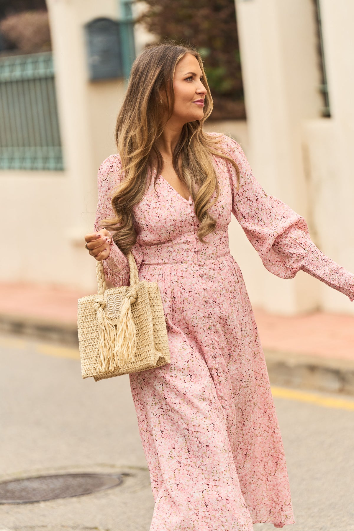 Una Viscose Crepe Dress - Rosa