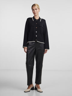 Yascosti LS Knit Cardigan S - Black