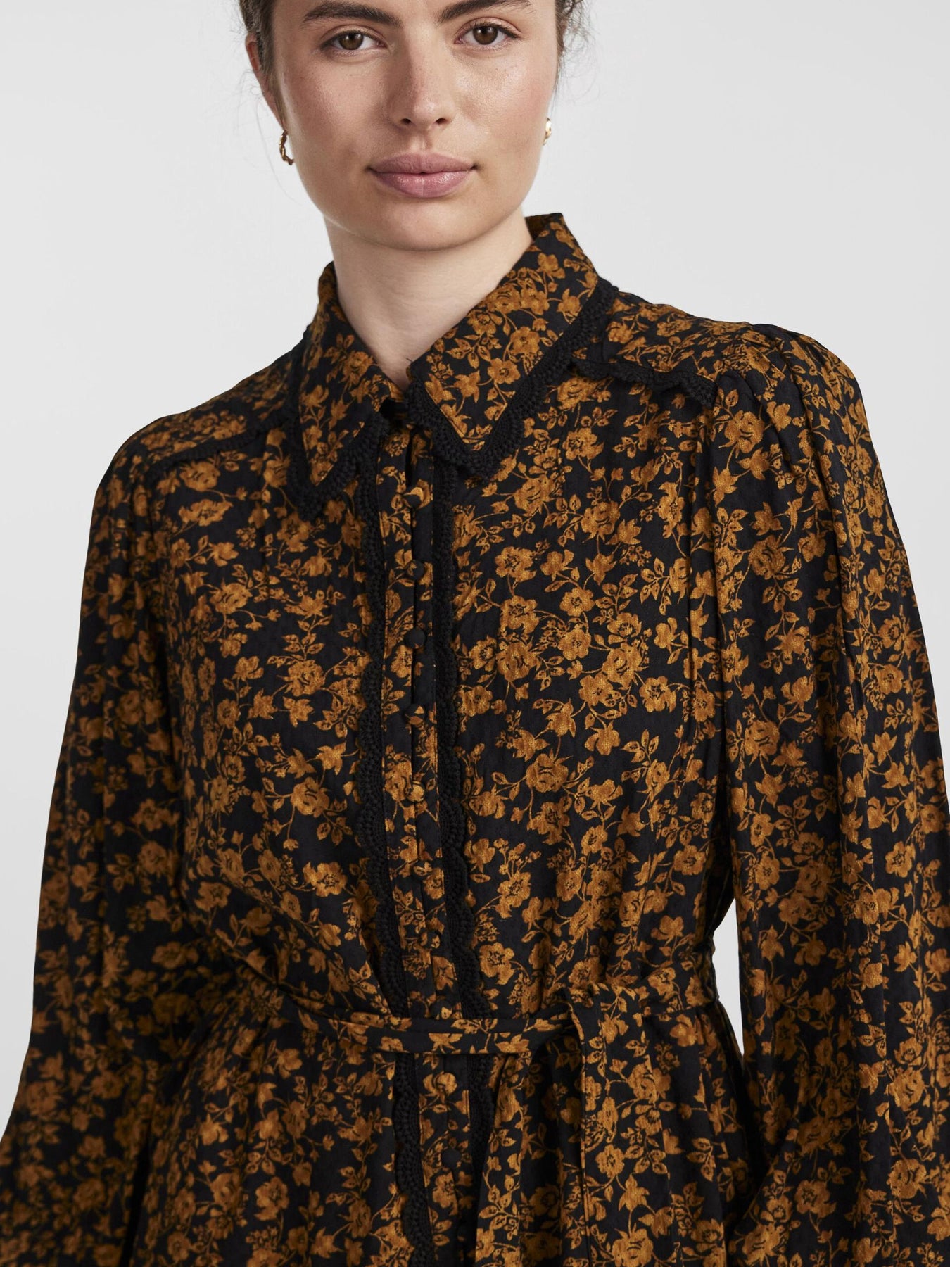Yastilera LS Shirt Dress - Black W/Tilera Print