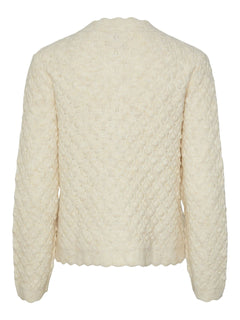 Yasbubble Ls Knit Cardigan - Birch