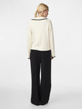 Yasstitch Ls Knit Pullover - Birch/Black
