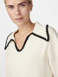 Yasstitch Ls Knit Pullover - Birch/Black