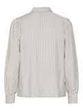 Yaspil Ls Bow Shirt S. - Star White Deep Taupe