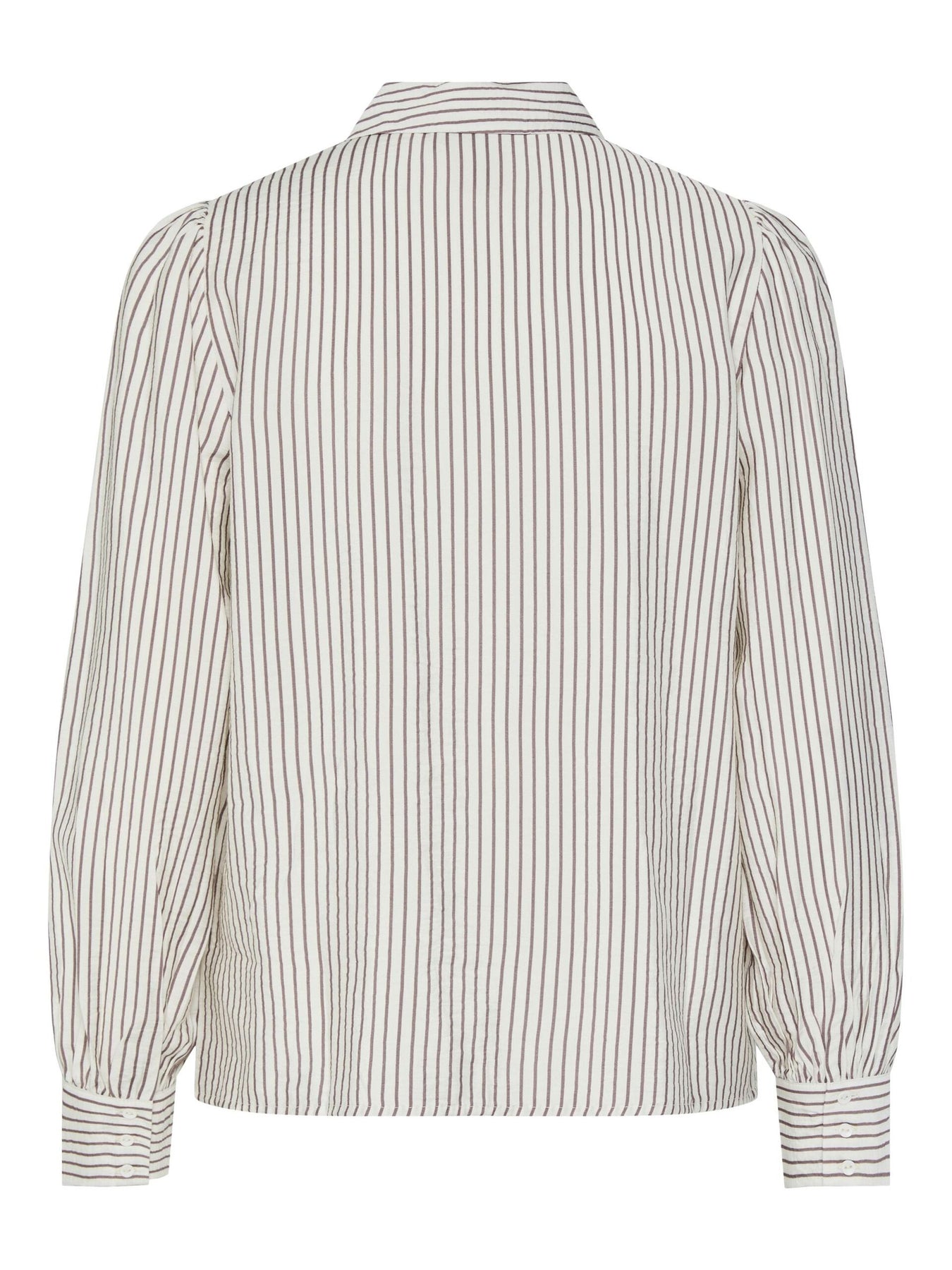 Yaspil Ls Bow Shirt S. - Star White Deep Taupe