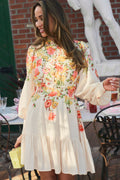 Liv Floral Linen Dress - Multi