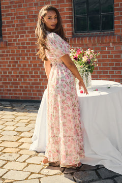 Nordalill Flower Maxi Dress - Pink Floral