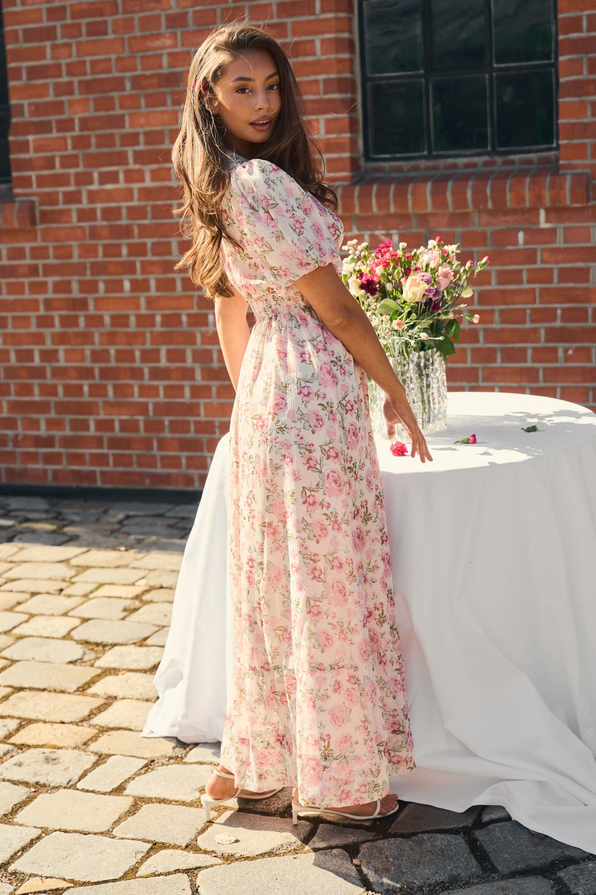 Nordalill Flower Maxiklänning - Rosa Blommig