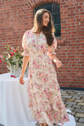 Vera Dreamy Flower Dress - Rosa Blomster