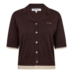 Luecc Crop Cardigan - Dark Brown