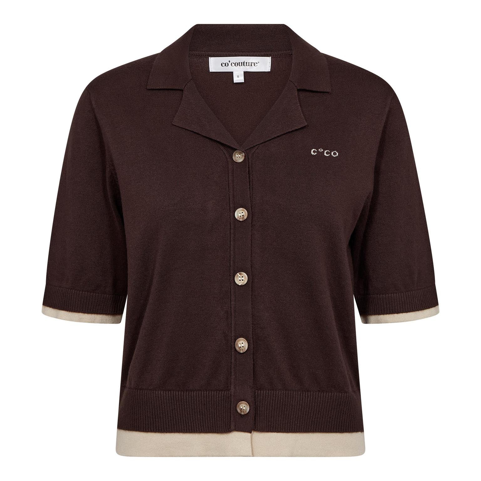 Luecc Crop Cardigan - Mörkbrun