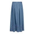 Tillycc Pleat Emb Skirt - Denim Blue
