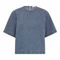 Lovacc Denim Ss Blouse - Denim Blue