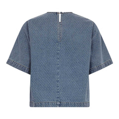 Lovacc Denim Ss Blouse - Denim Blue