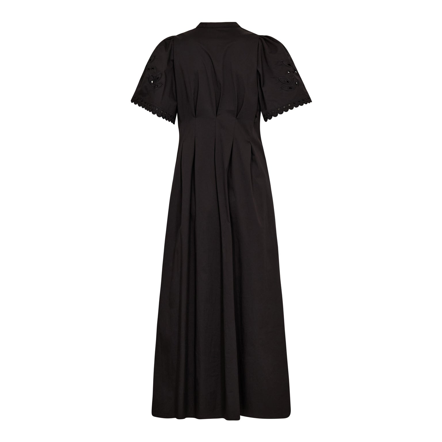 Poppycc Emb Pleat Dress - Black