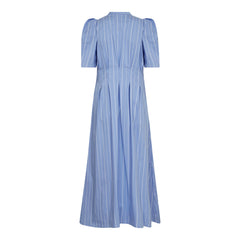 Terancc Stripe Pleat Dress - Pale Blue