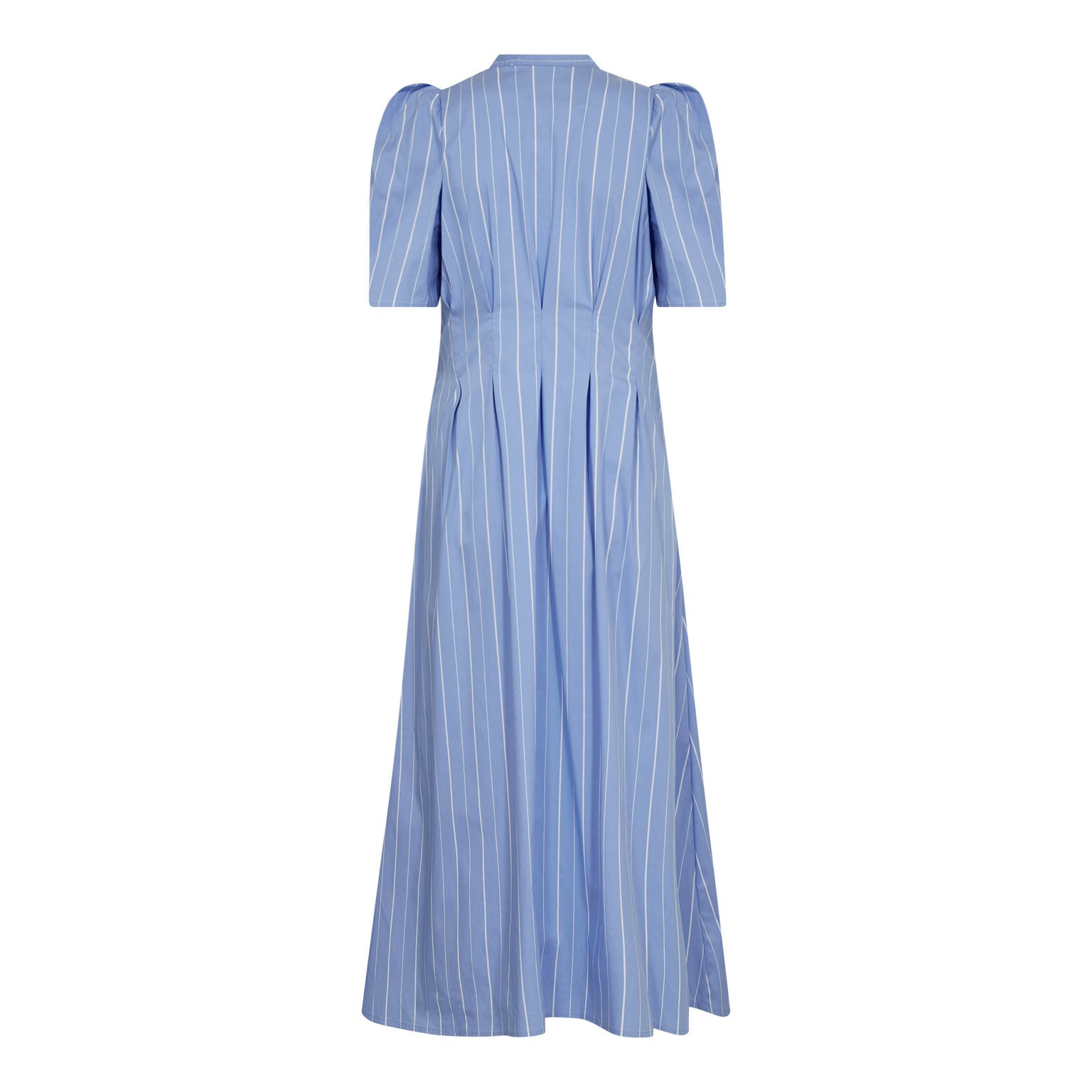Terancc Stripe Pleat Dress - Pale Blue
