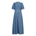 Tillycc Emb Pleat Dress - Denim Blue