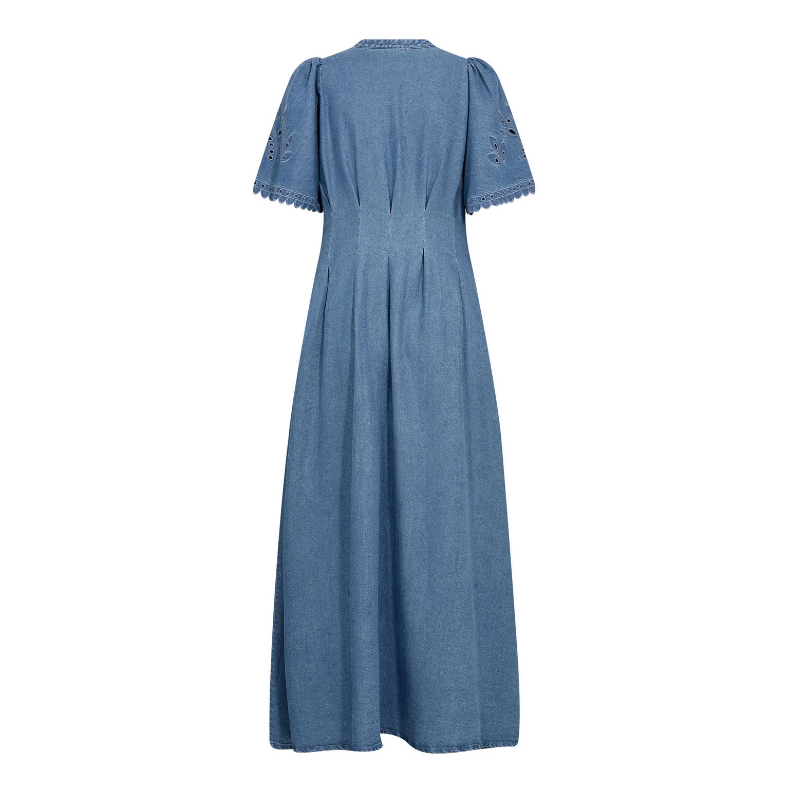 Tillycc Emb Pleat Dress - Denim Blue