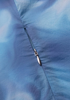 Breeze Printed Running Jacket - Breeze Blue Shadow