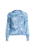 Breeze Printed Running Jacket - Breeze Blue Shadow