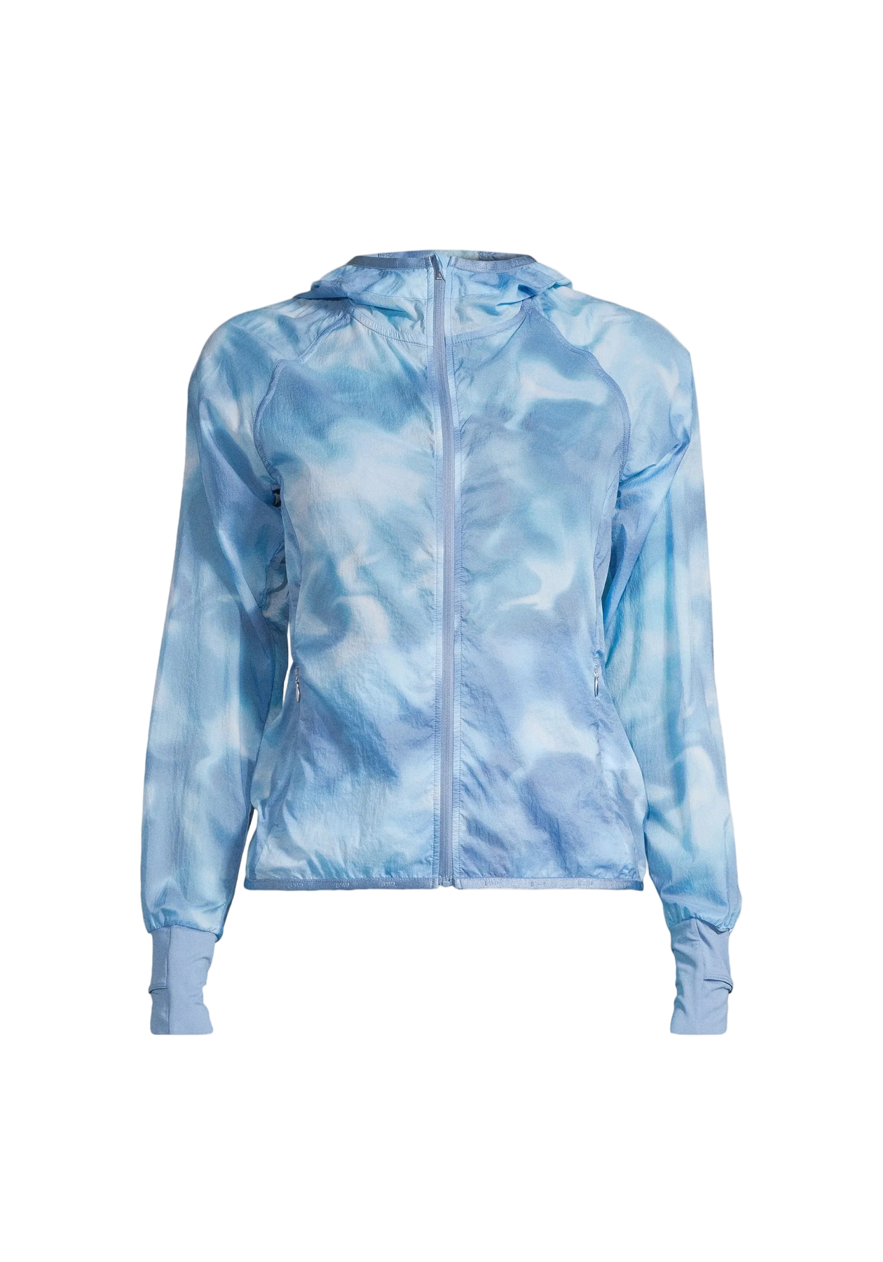 Breeze Printed Running Jacket - Breeze Blue Shadow