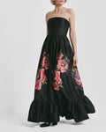 Taffeta Bandeau Dress - Golden Poppy