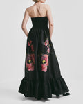 Taffeta Bandeau Dress - Golden Poppy