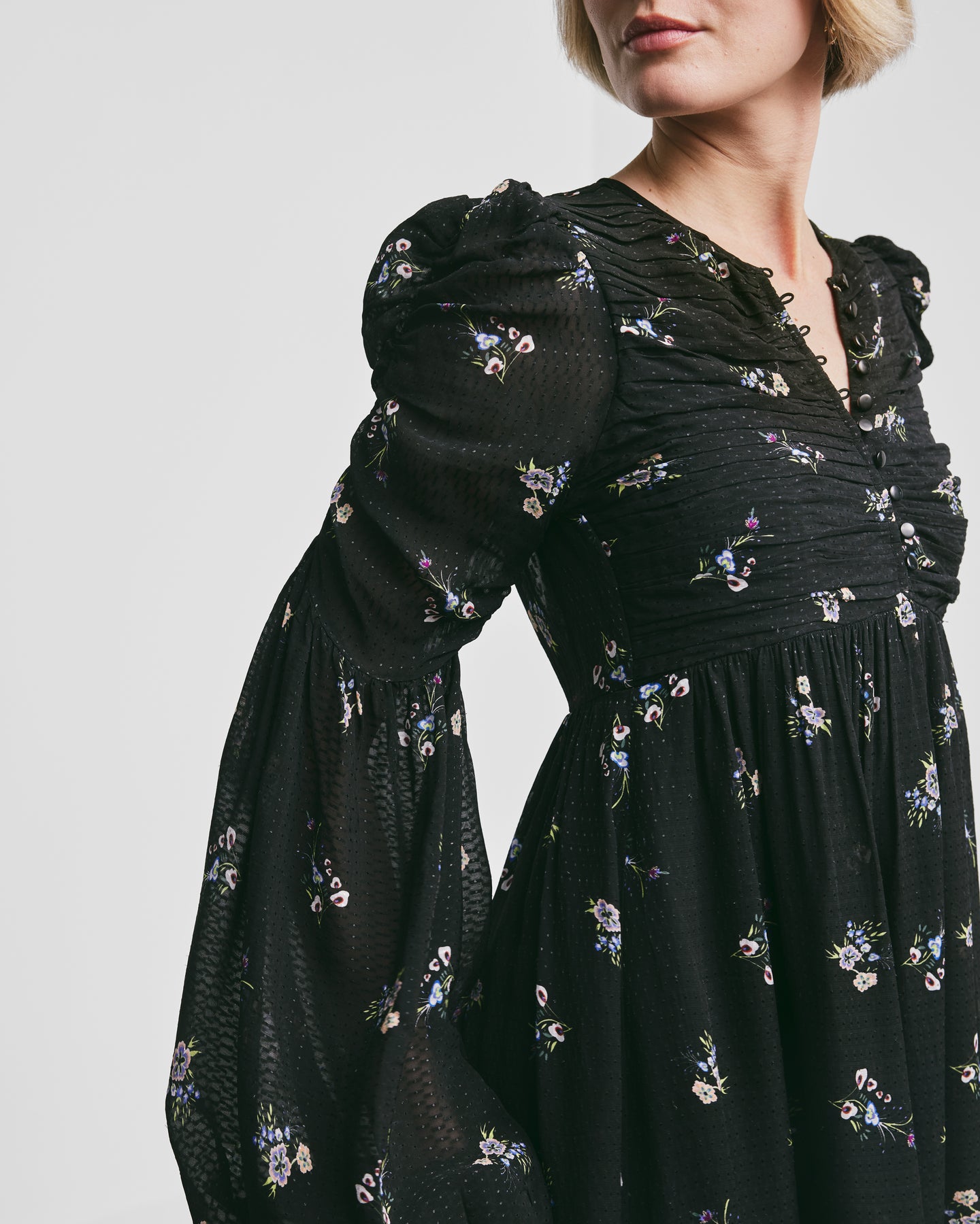 Georgette Mini Dress - Flower Field