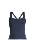 Shaped Block Built In Bra Tank - Core Blue