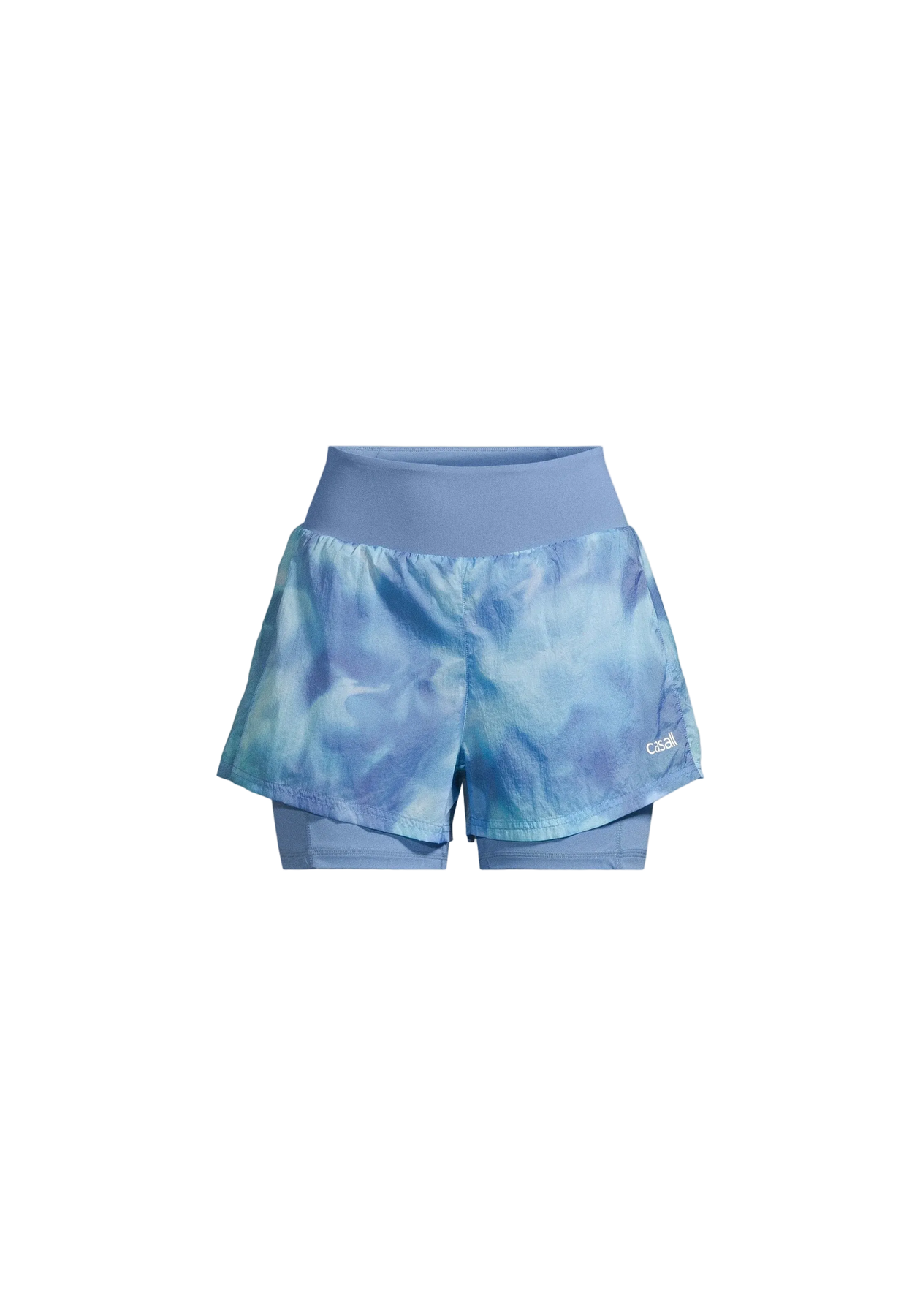 Breeze Printed Running Short - Breeze Blue Shadow