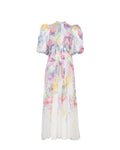 Dotted Georgette Tieback Gown - Flower Meadow