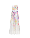 Dotted Georgette Bandeau Dress - Flower Meadow