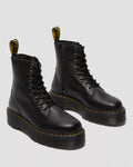 Jadon III Pisa Leather Platform Boots - Black