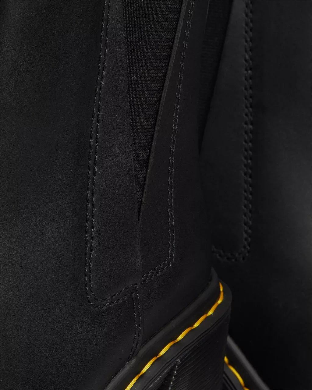 Spence Leather Flared Heel Chelsea Boots - Black