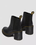 Spence Leather Flared Heel Chelsea Boots - Black
